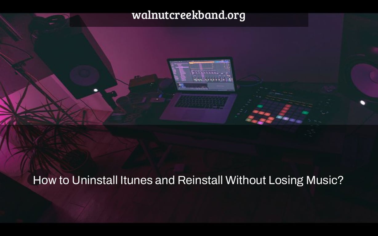 How to Uninstall Itunes and Reinstall Without Losing Music?