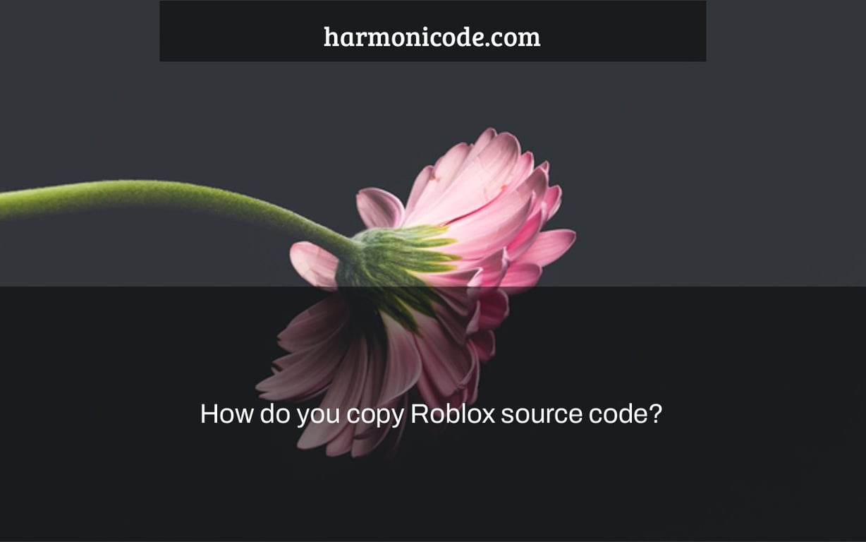How do you copy Roblox source code?