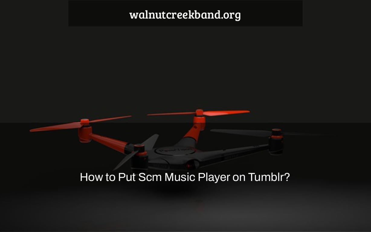 How to Put Scm Music Player on Tumblr?