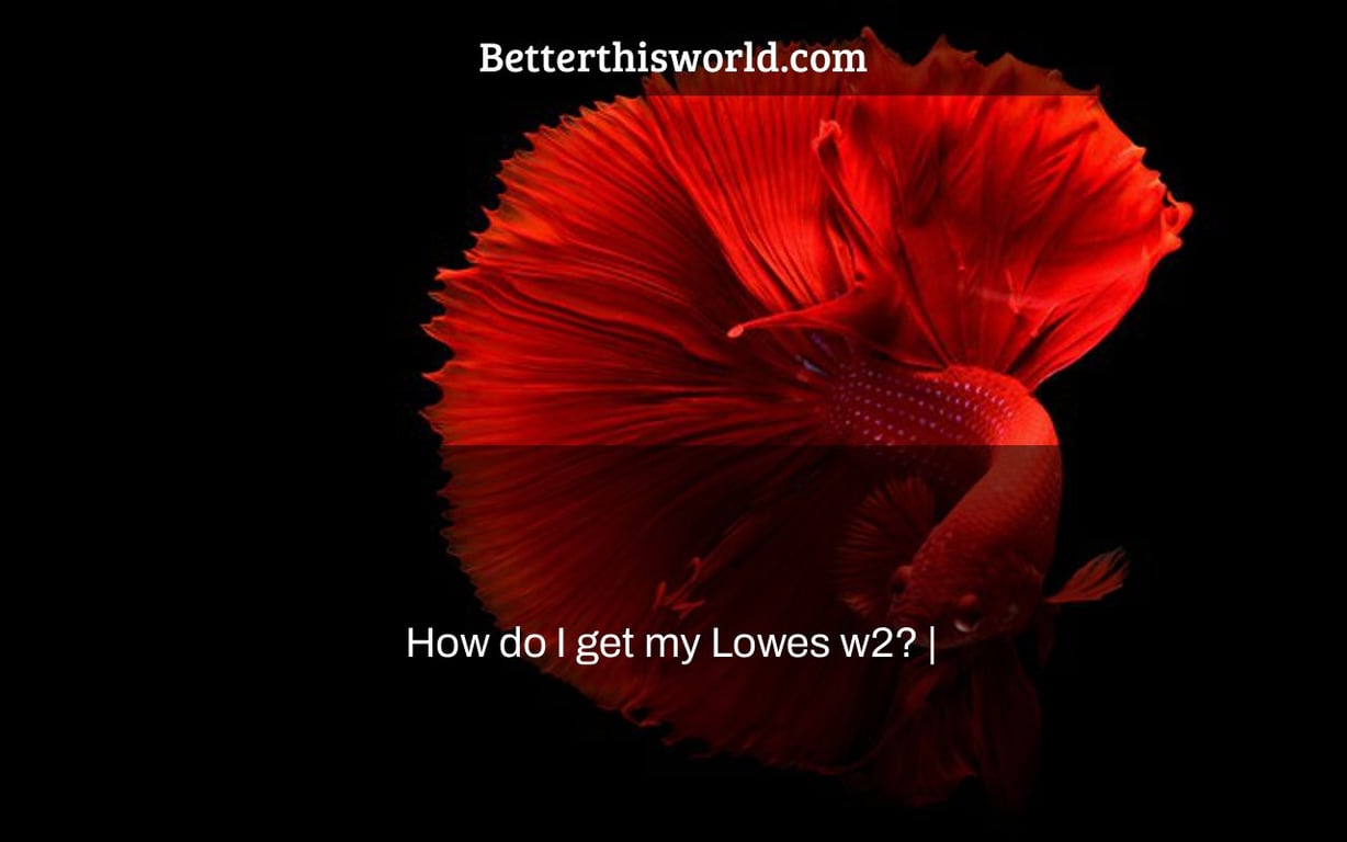 How do I get my Lowes w2? |