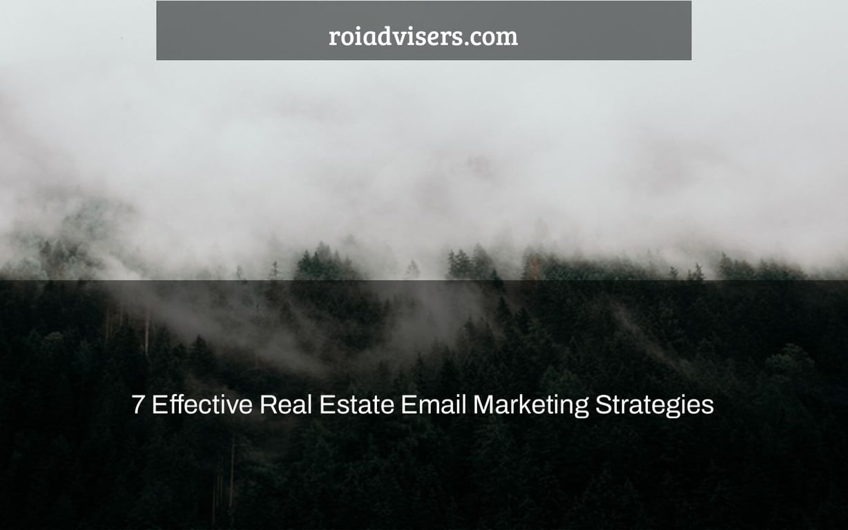 7 Effective Real Estate Email Marketing Strategies & Tools