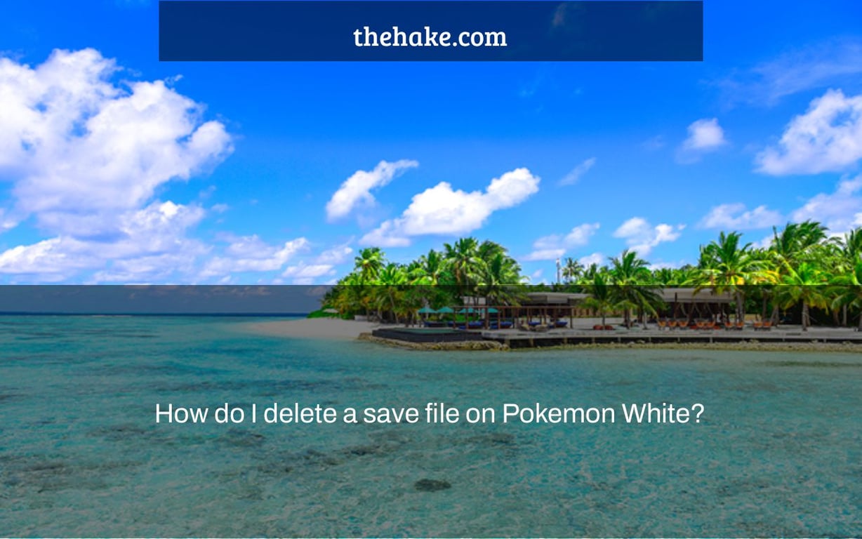 How do I delete a save file on Pokemon White?