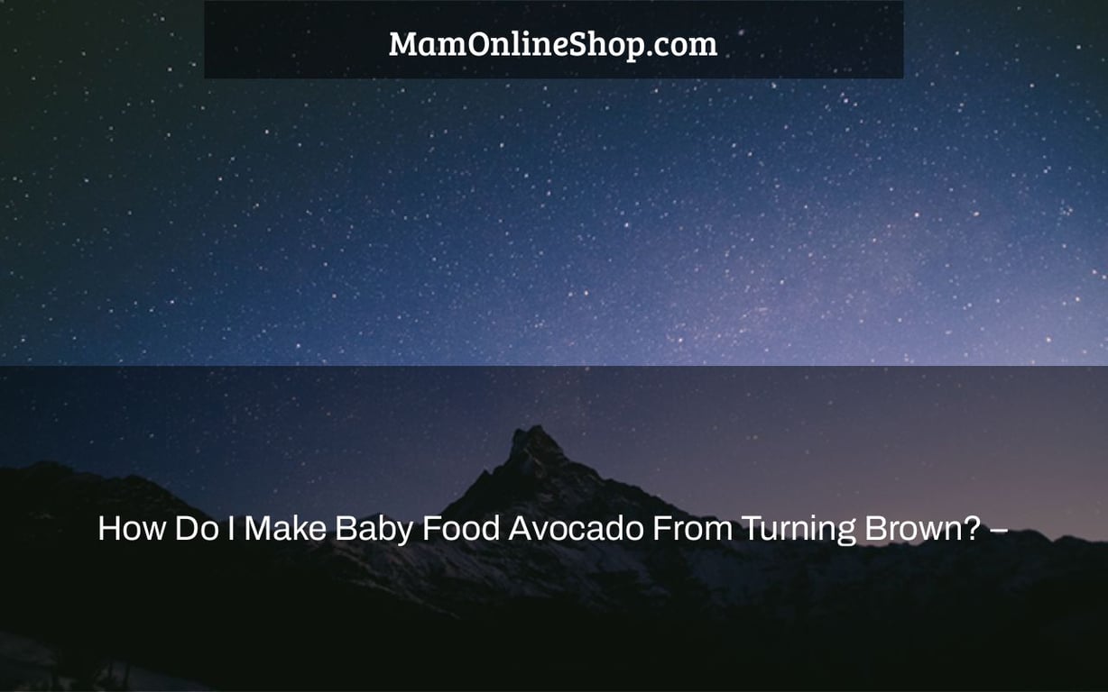 How Do I Make Baby Food Avocado From Turning Brown? –