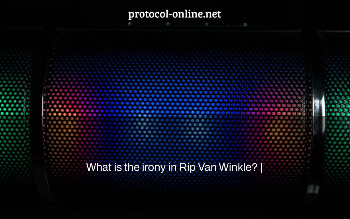 What is the irony in Rip Van Winkle? |