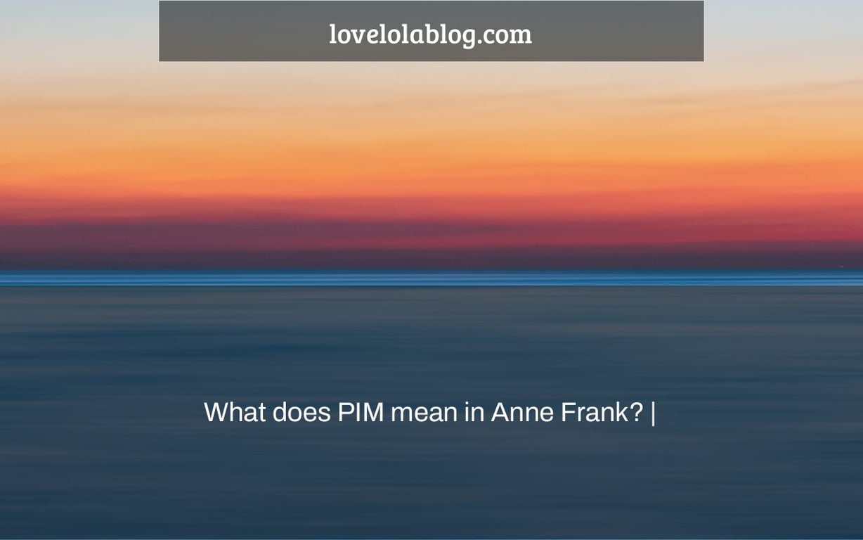 What does PIM mean in Anne Frank? |