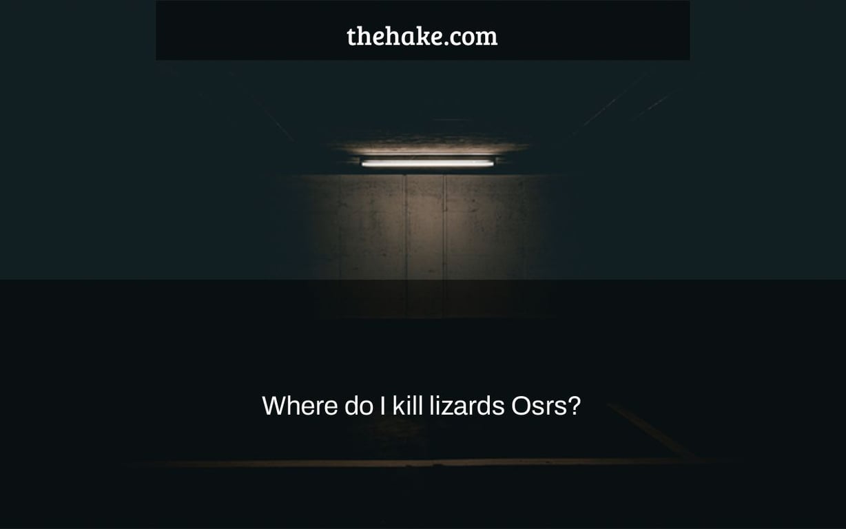 Where do I kill lizards Osrs? The Hake