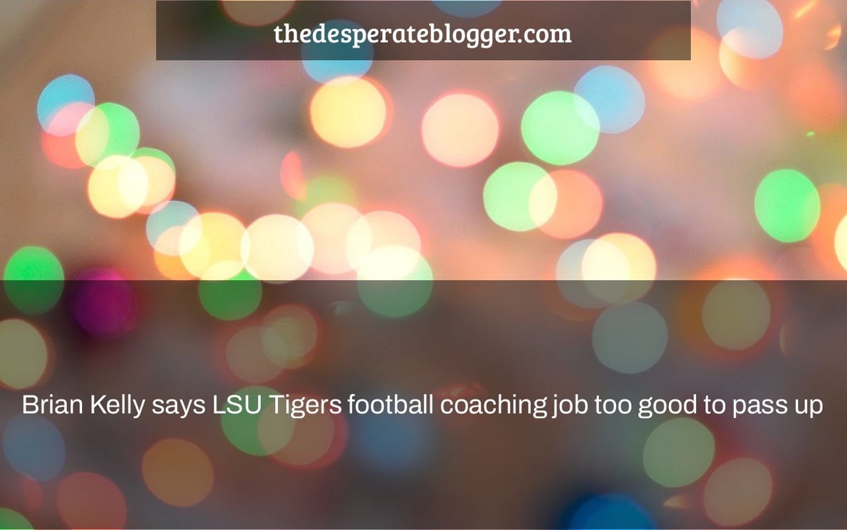 Brian Kelly says LSU Tigers football coaching job too good to pass up