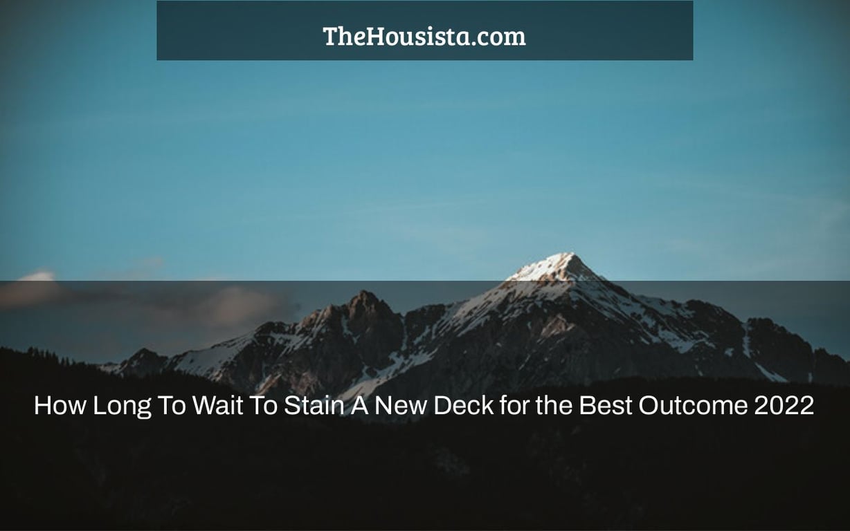 How Long To Wait To Stain A New Deck for the Best Outcome 2022