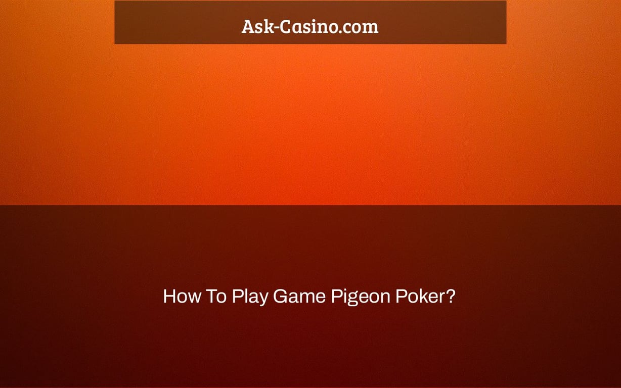 how to play game pigeon poker?