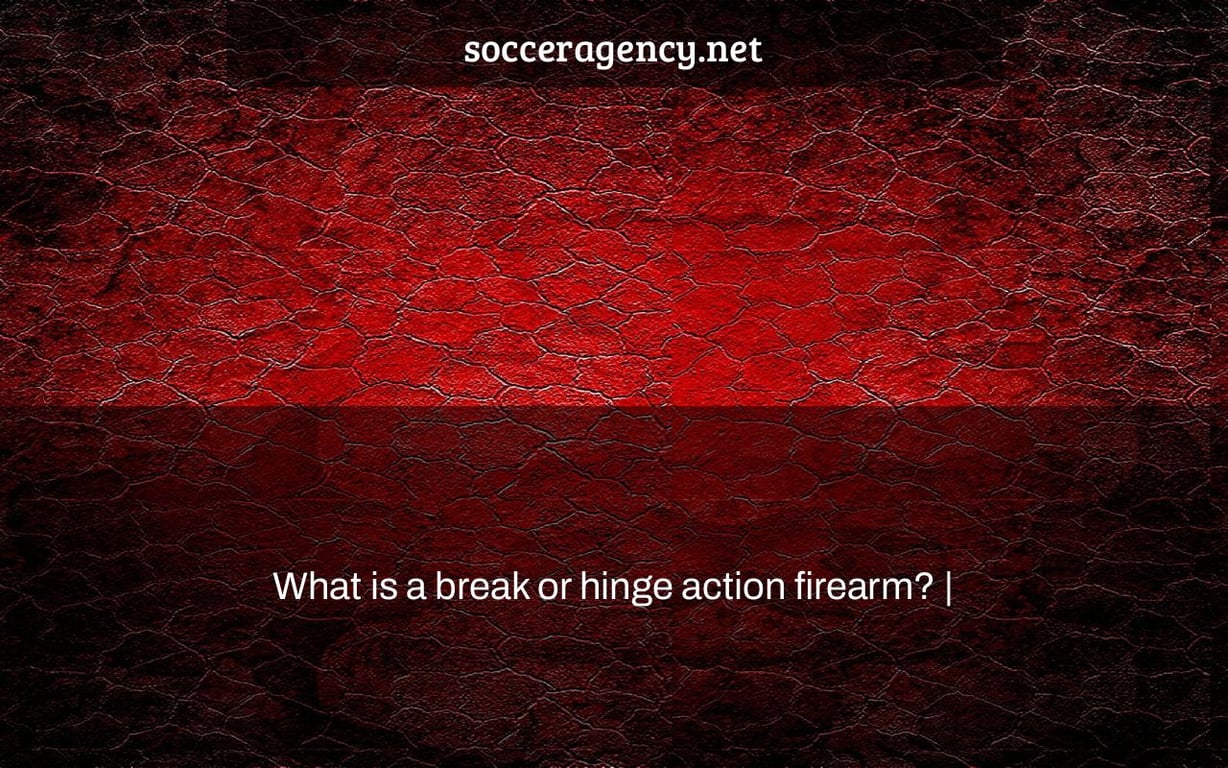What is a break or hinge action firearm? |