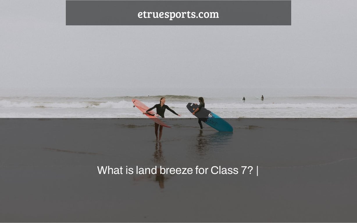 What is land breeze for Class 7? |