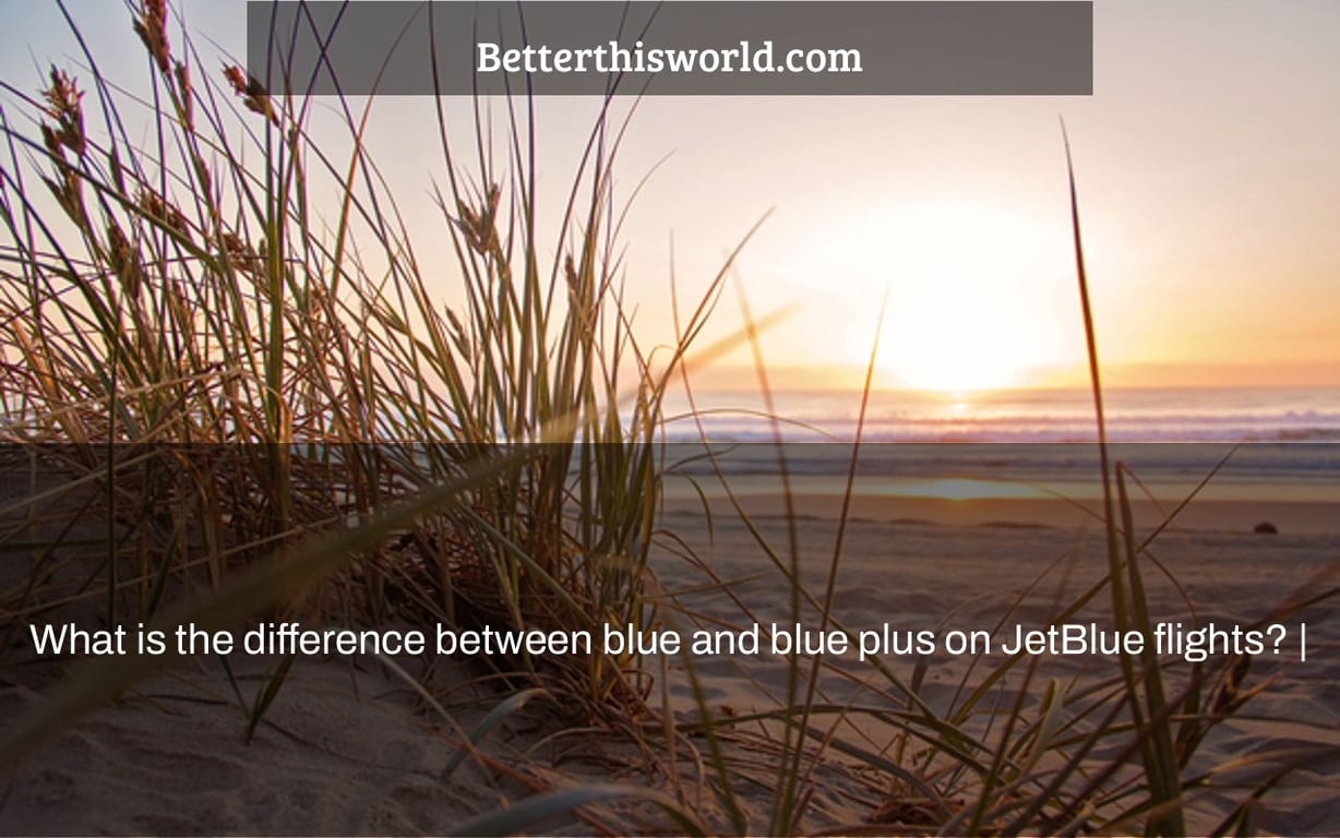 What is the difference between blue and blue plus on JetBlue flights? |
