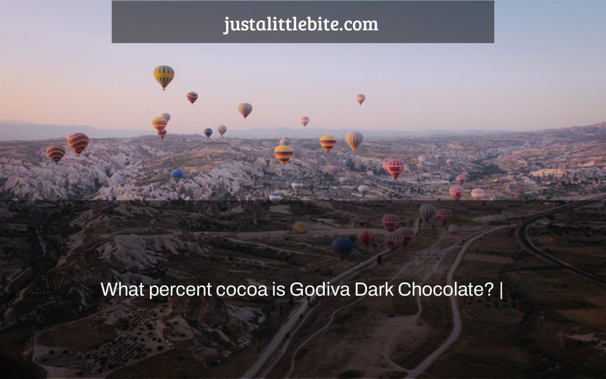 What percent cocoa is Godiva Dark Chocolate? |