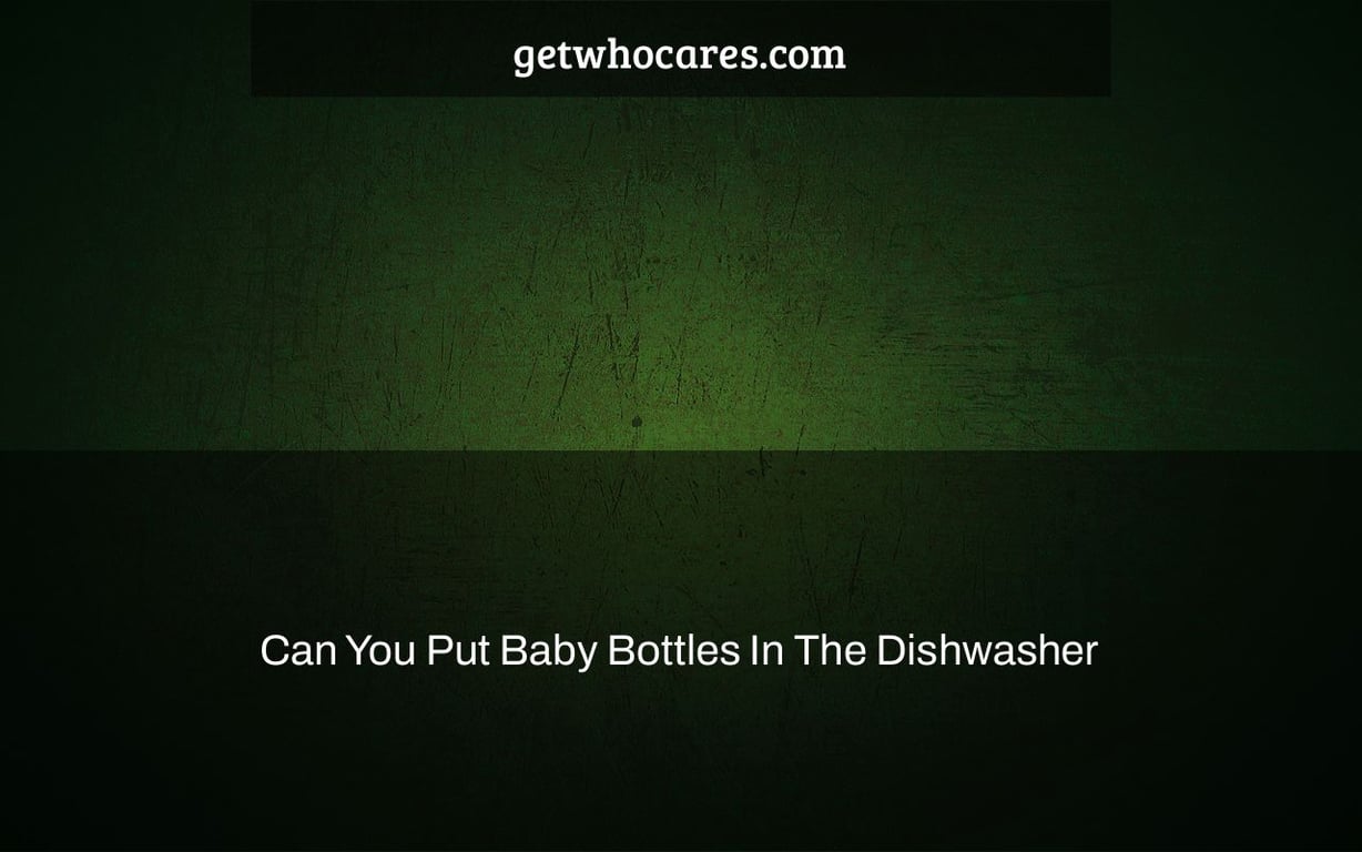 Can You Put Baby Bottles In The Dishwasher