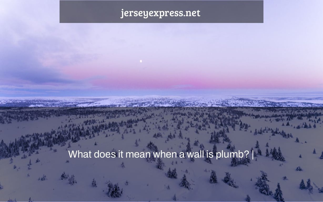 What does it mean when a wall is plumb? |