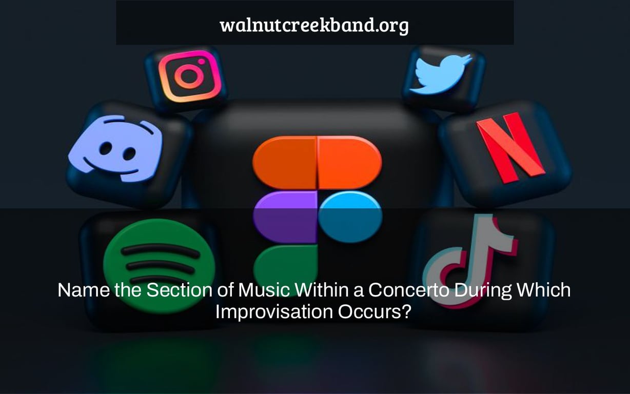 Name the Section of Music Within a Concerto During Which Improvisation Occurs?