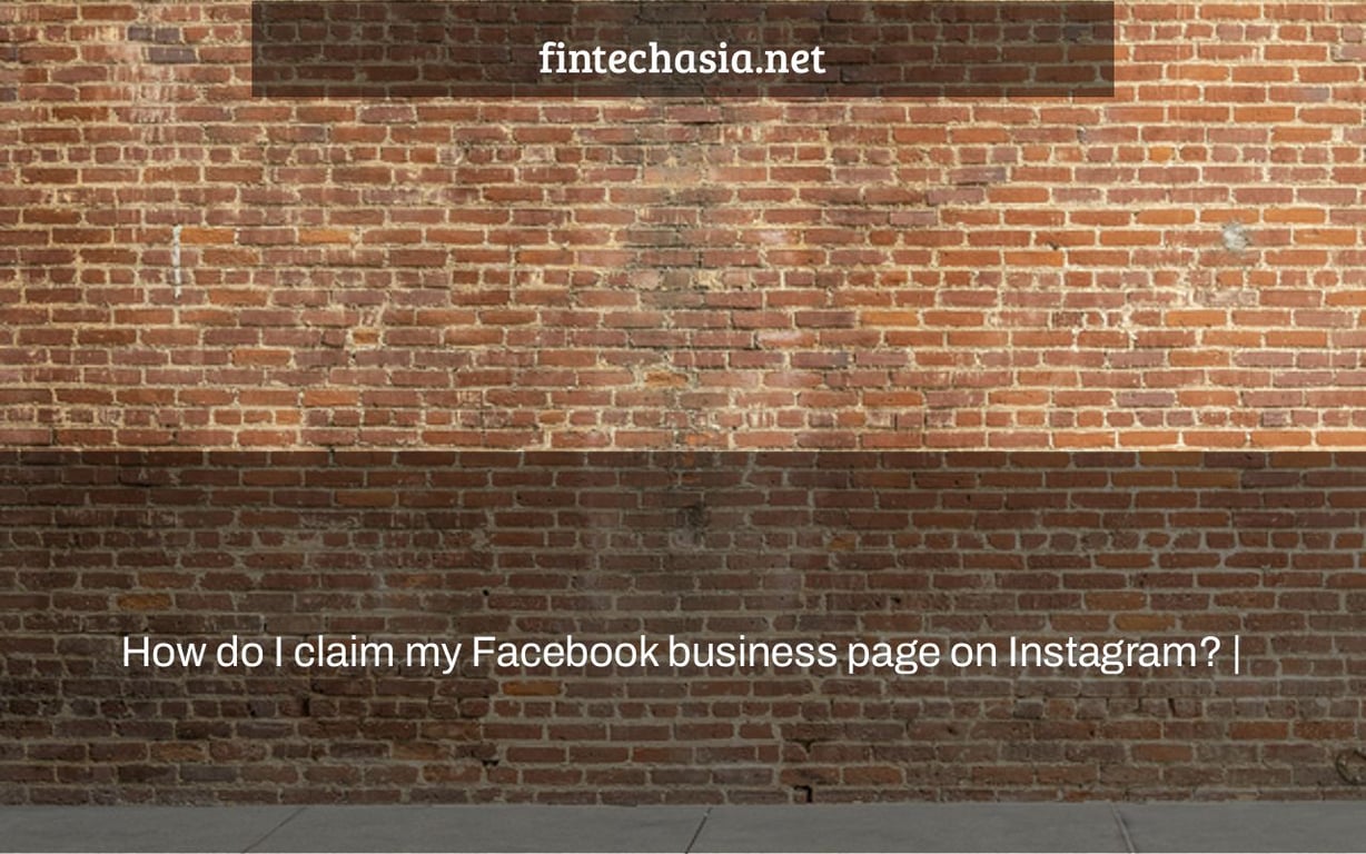 How do I claim my Facebook business page on Instagram? |