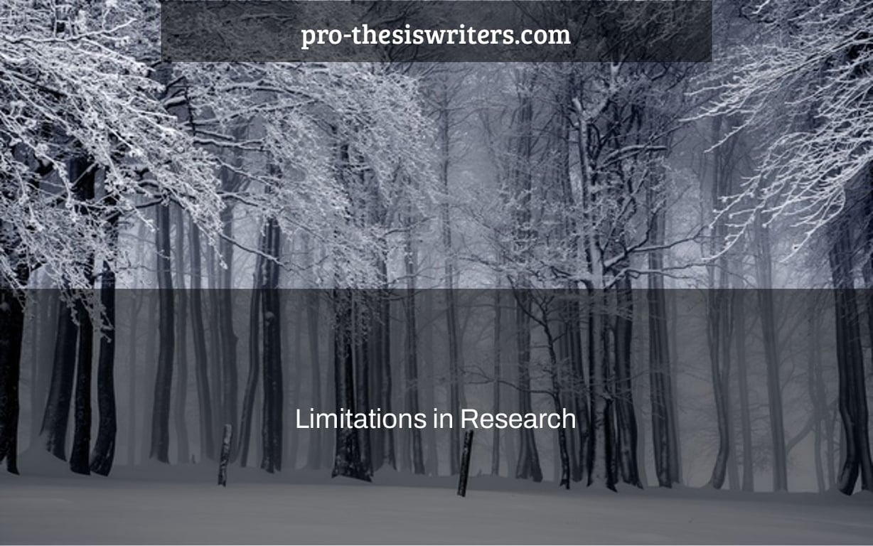 Limitations in Research