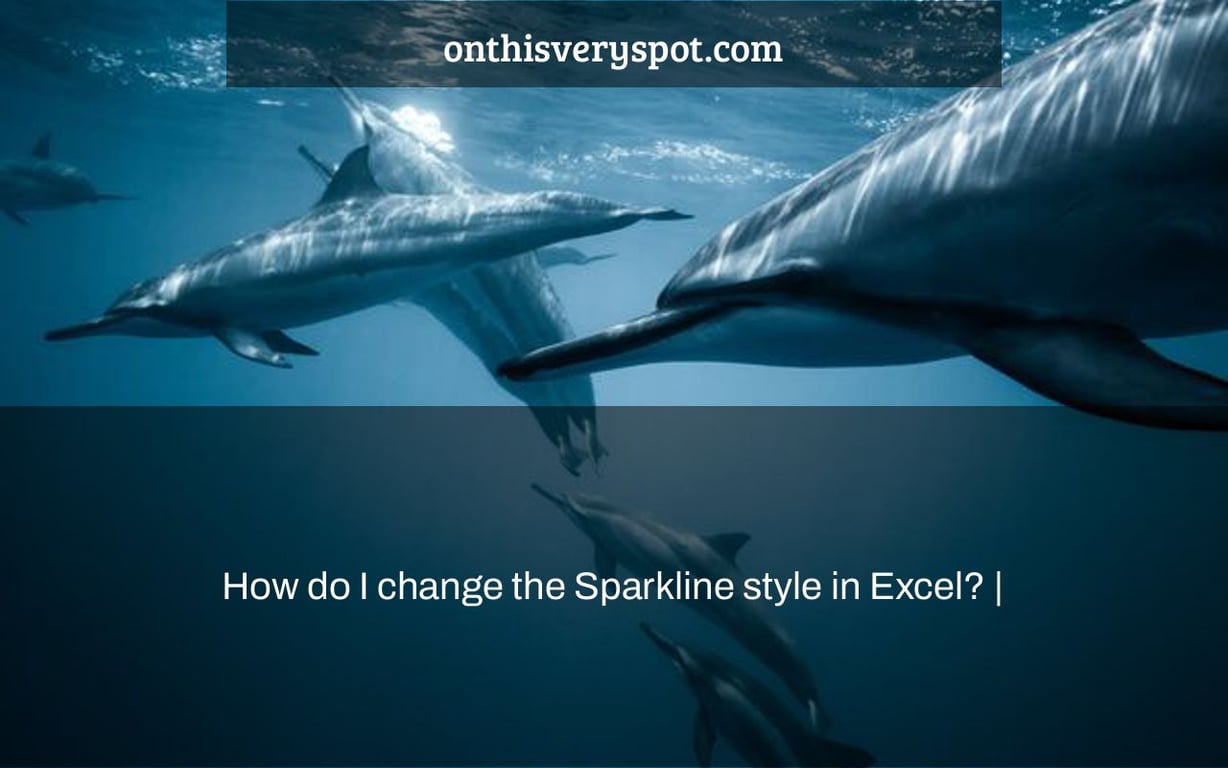 How do I change the Sparkline style in Excel? |