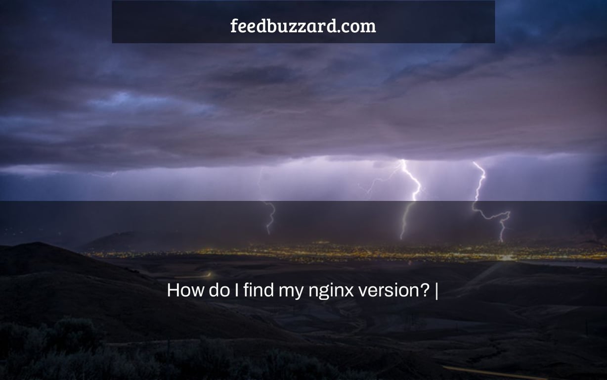 How do I find my nginx version? |