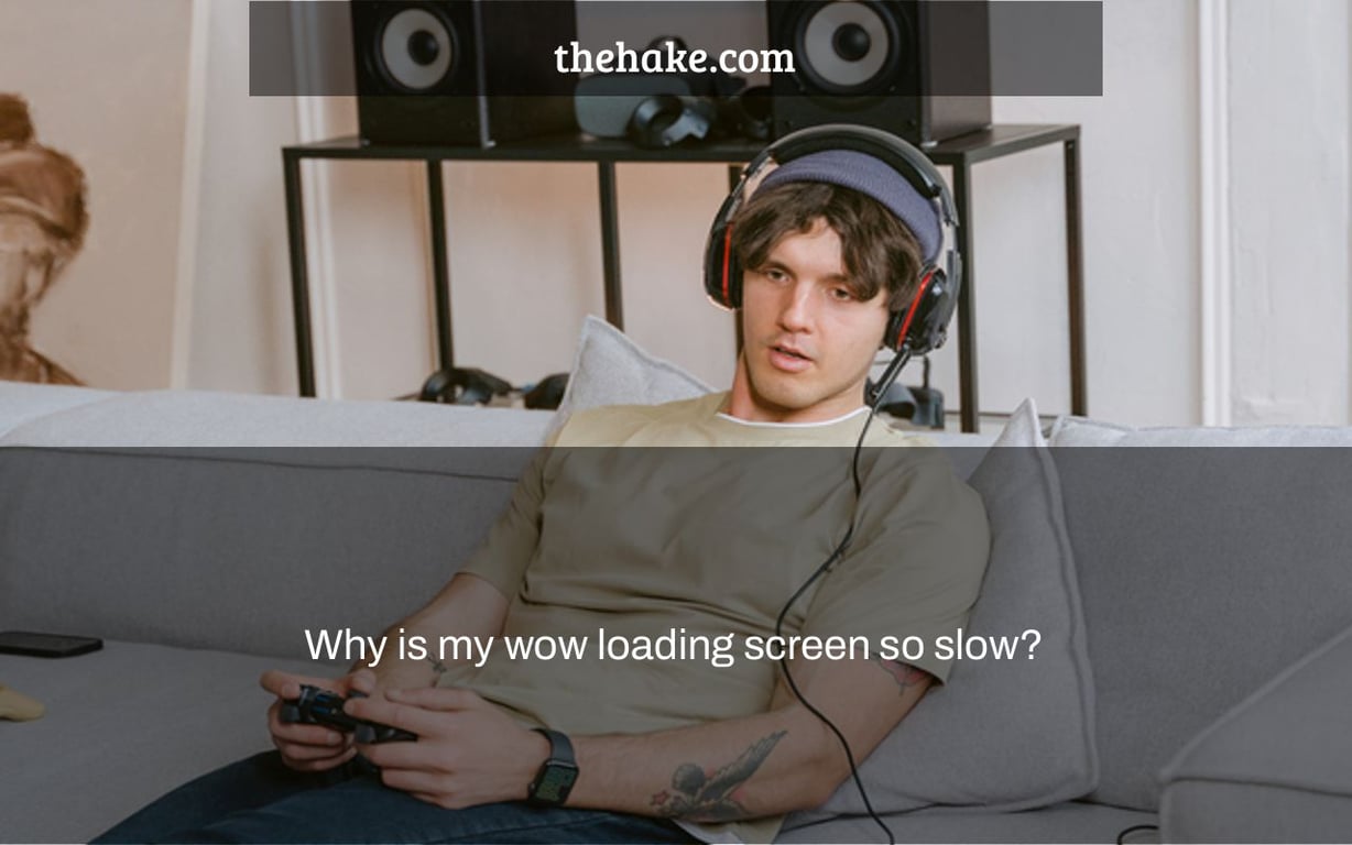 Why is my wow loading screen so slow?