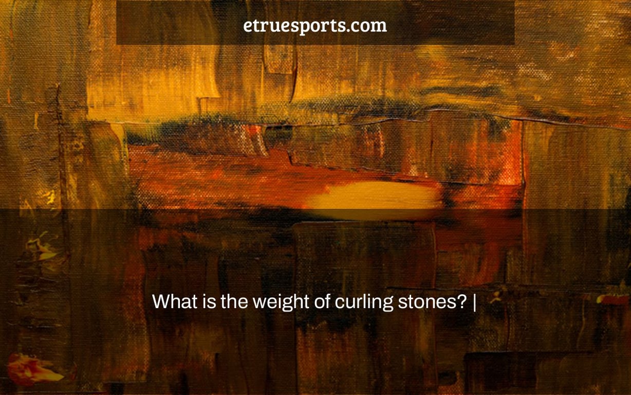 What is the weight of curling stones? |