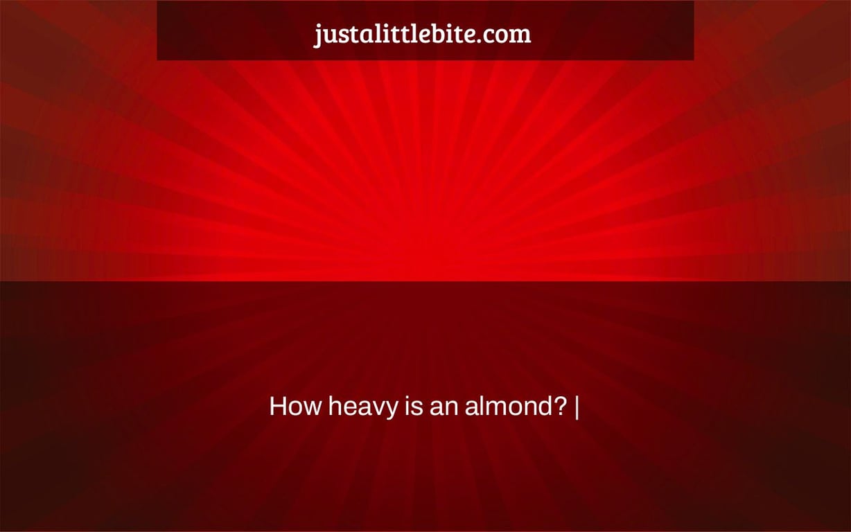 How heavy is an almond? JustALittleBite