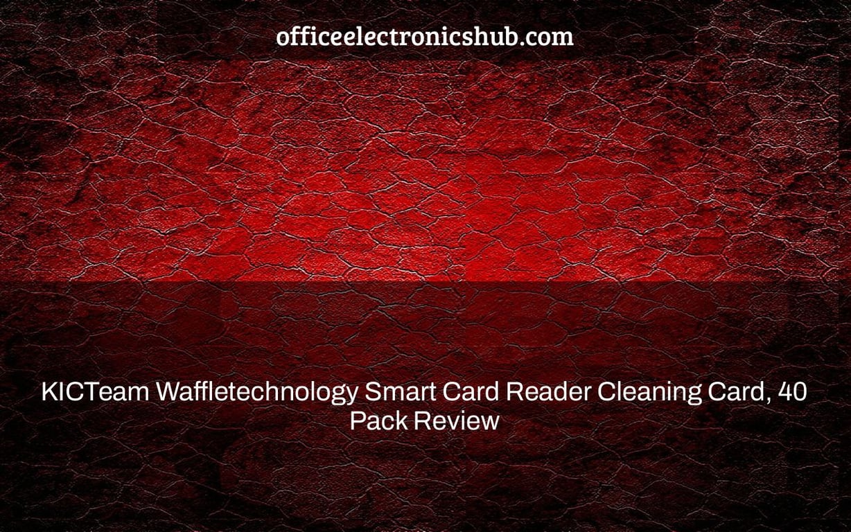 KICTeam Waffletechnology Smart Card Reader Cleaning Card, 40 Pack