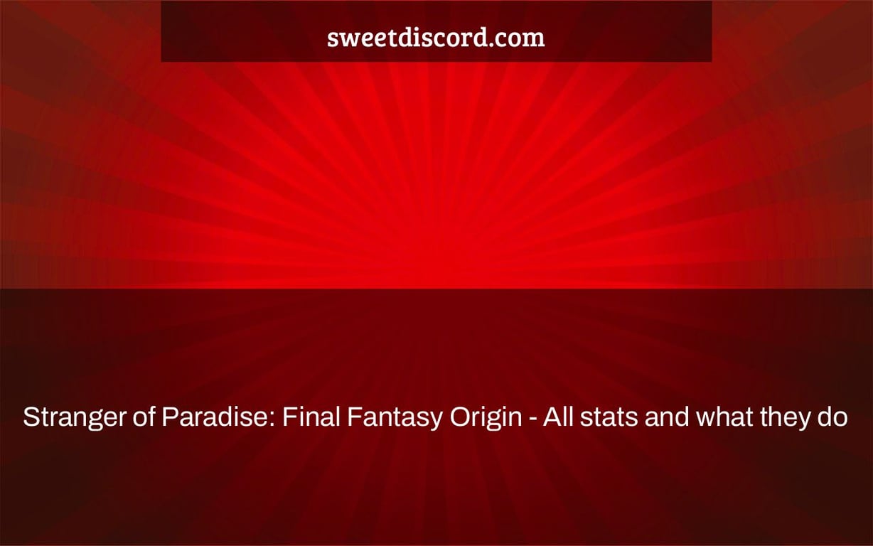 Stranger of Paradise: Final Fantasy Origin - All stats and what they do