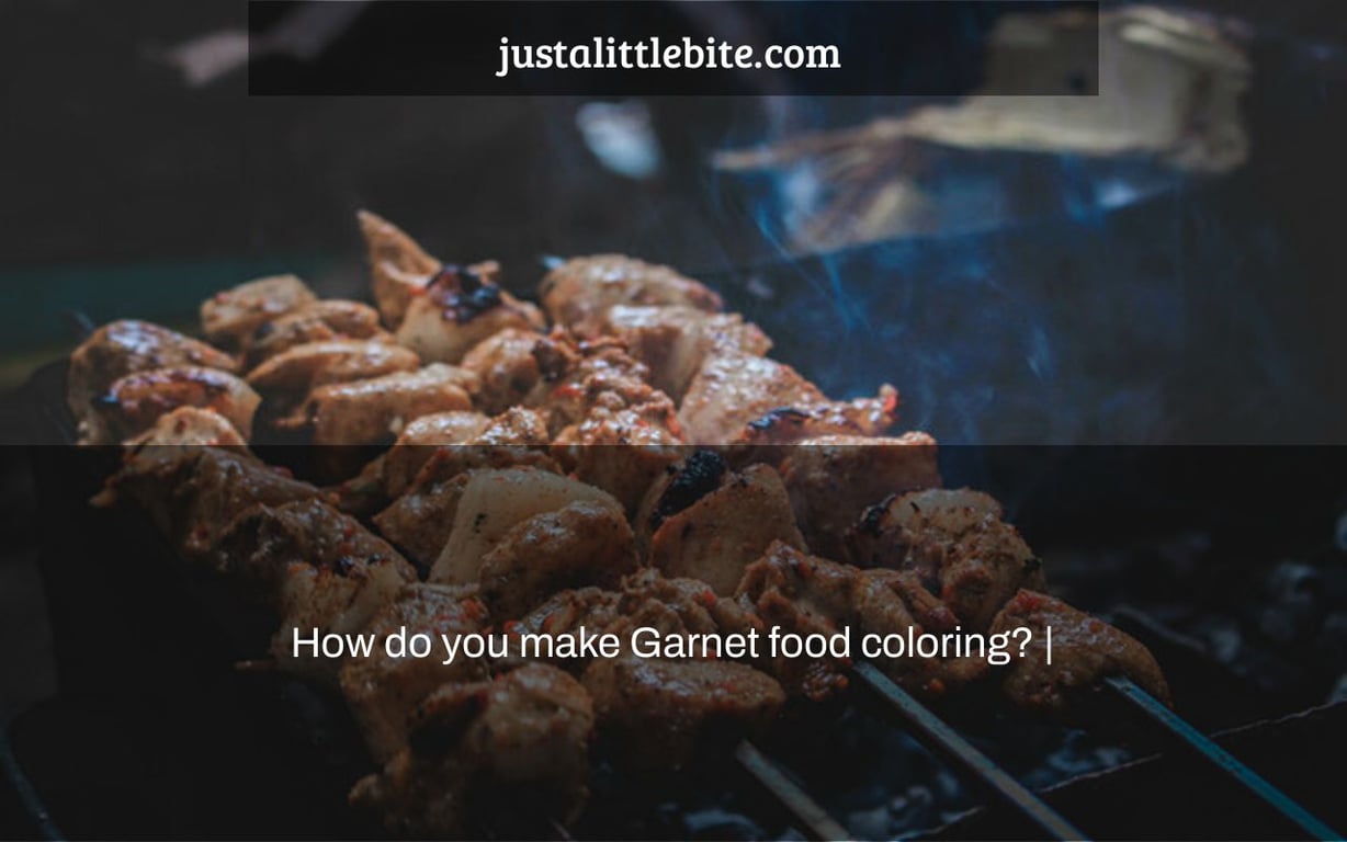 How do you make Garnet food coloring? |