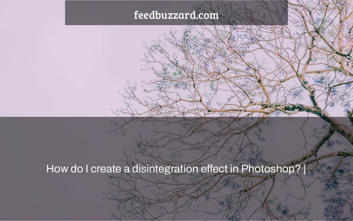 How do I create a disintegration effect in Photoshop? |