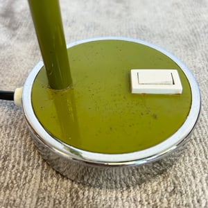 Vintage 1970s Prova Olive Green Gooseneck Desk Lamp