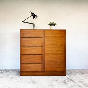 Danish Modern Teak Gentleman's Chest Dresser by Vinde Møbelfabrik