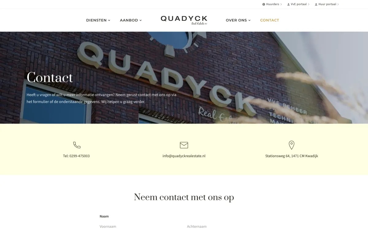Contact pagina