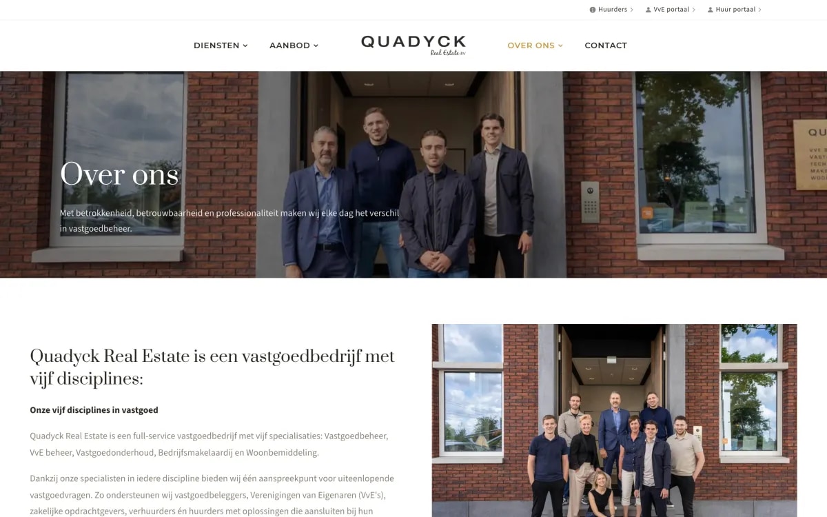Over ons pagina