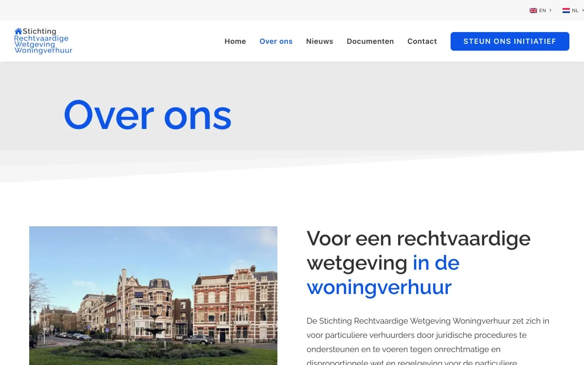 Stichting RWW over ons pagina