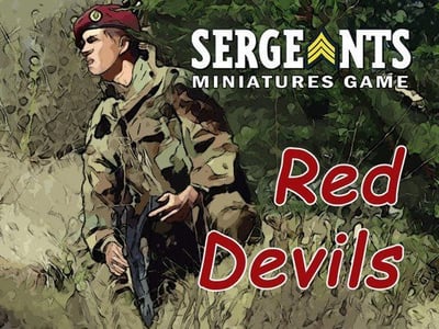 Caja de Sergeants Miniatures Game: Red Devils