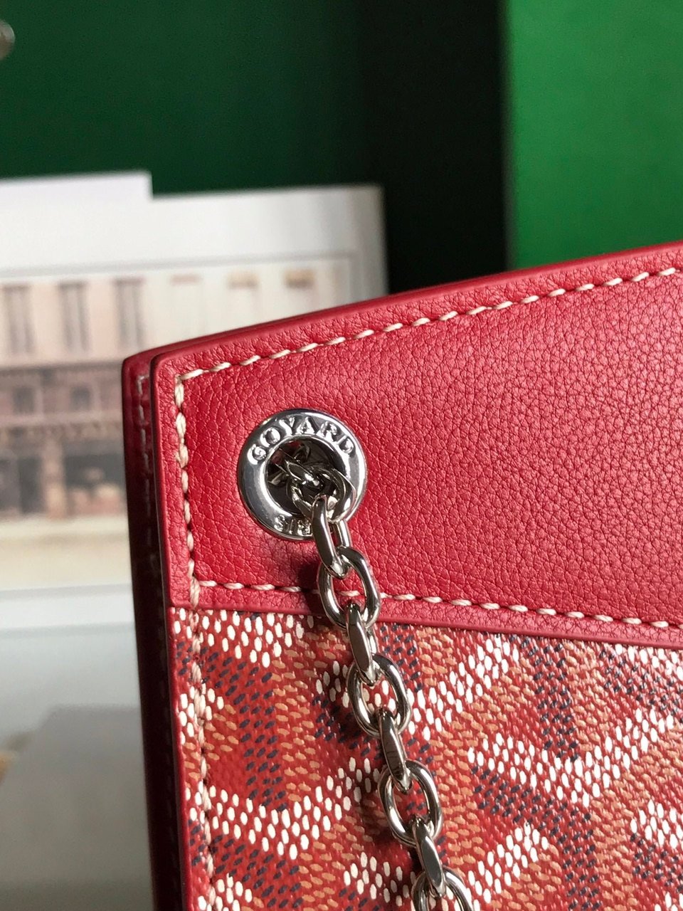 Goyard Rouette Structuré Mini Bag 21 Cm Classic Red Goyardine Canvas And Calfskin view 3