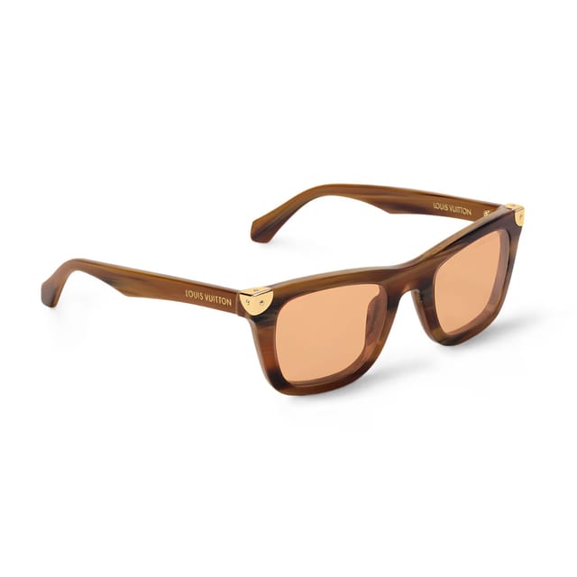 Louis Vuitton Heritage Square-Shaped Sunglasses Marble Brown Z3287U