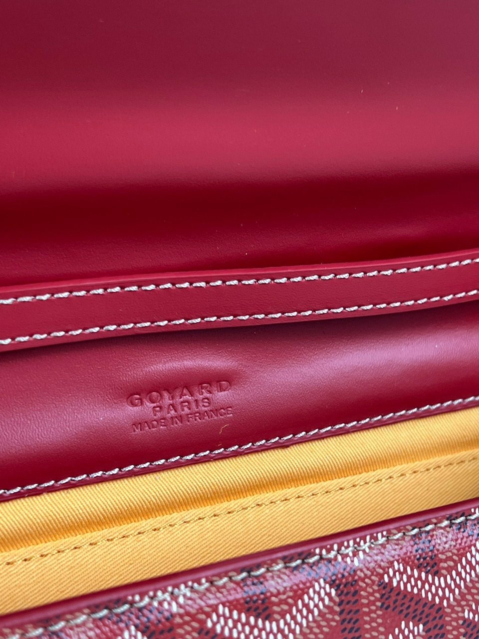Goyard Monte-Carlo Pm Clutch 25 Cm Classic Red Goyardine Canvas view 5