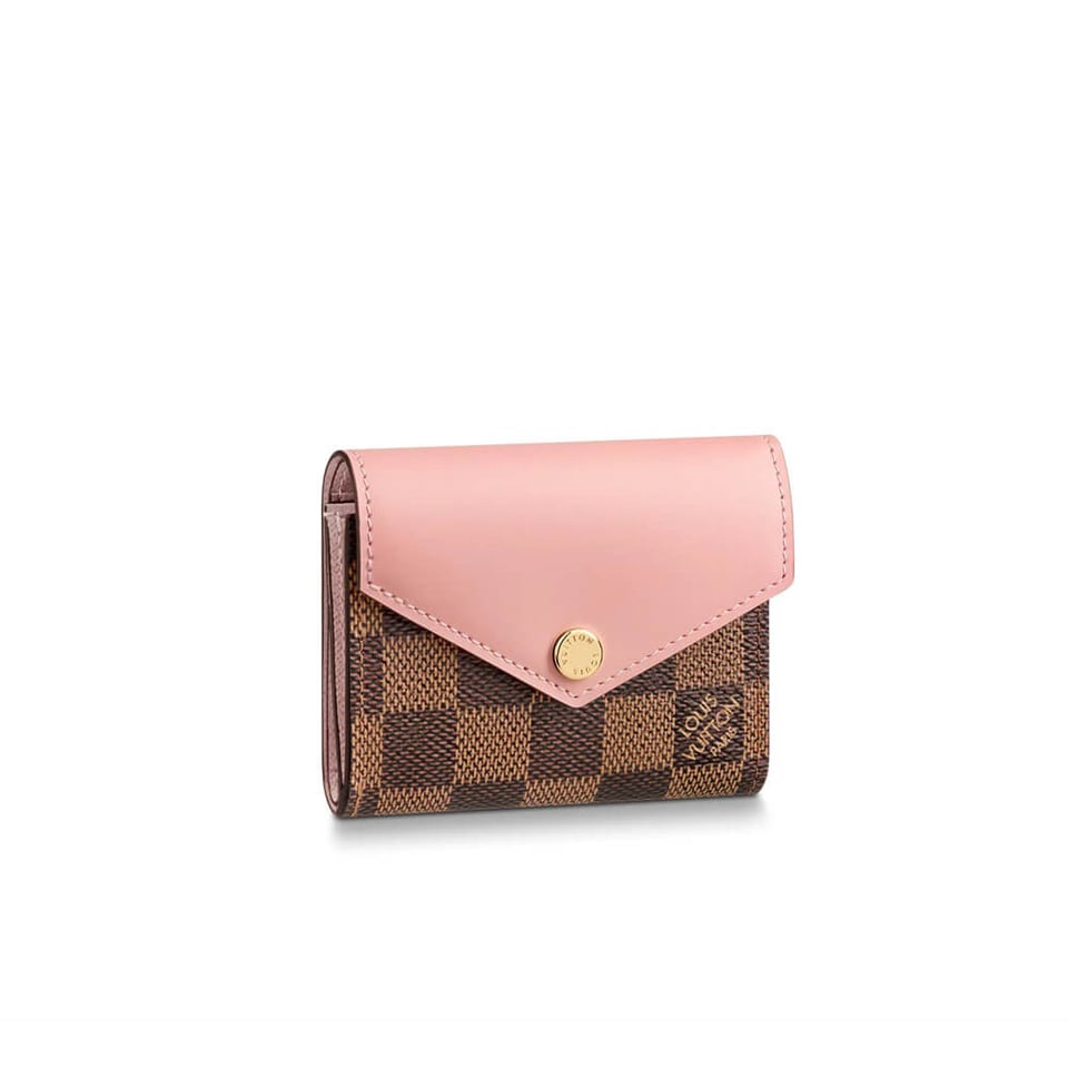 Louis Vuitton Damier Ebene Zoe Wallet Pink