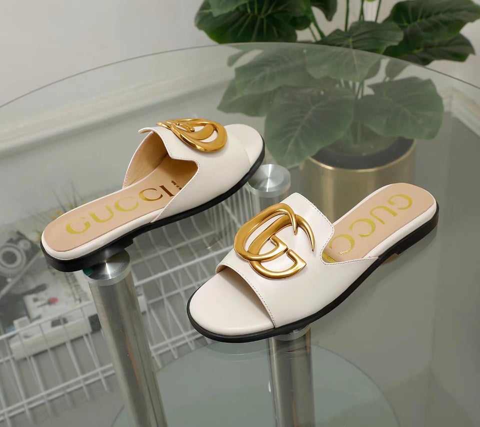 Gucci Princetown Gg Slippers Leather White view 7