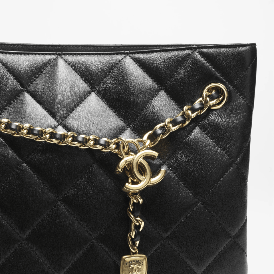Chanel Shopping Bag Shiny Lambskin 29.5cm/11.6in view 5