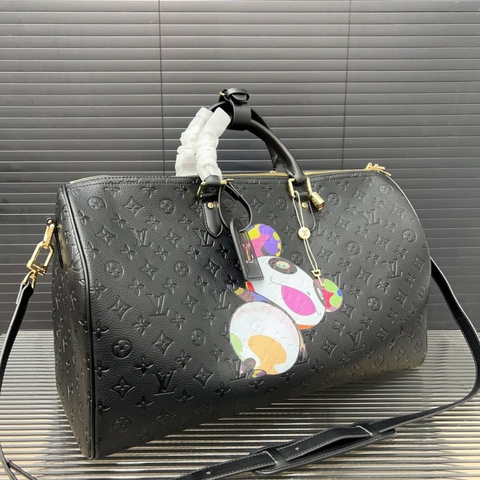 Louis Vuitton X Takashi Murakami Keepall Black 50Cm view 4