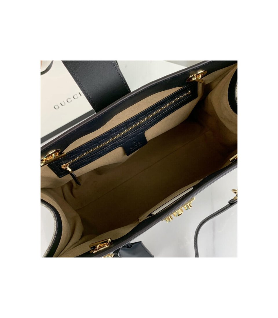 Gucci Padlock Medium GG Shoulder Bag Black view 8