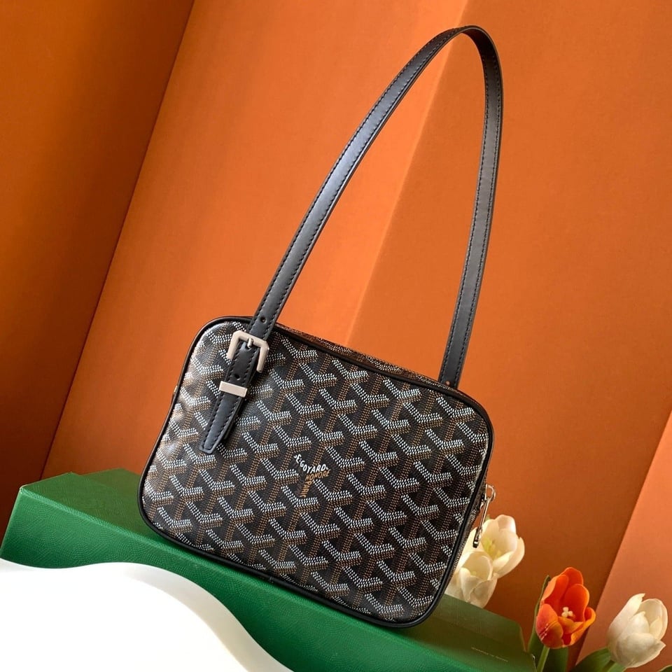 Goyard Yona Bag Coated MM 21Cm Black Canvas view 2
