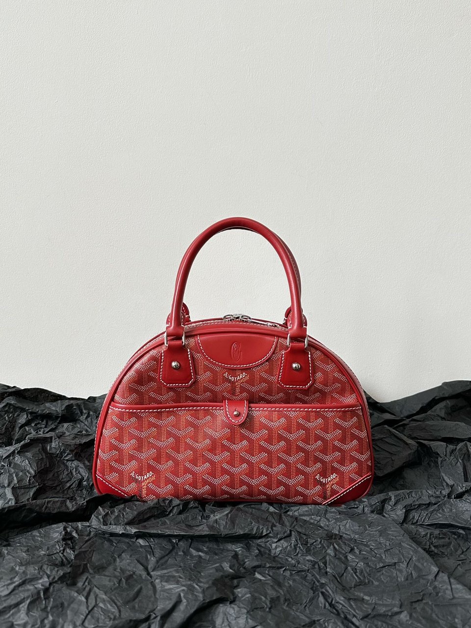 Goyard Goya Bowling Ball Small Red Canvas 27cm view 3