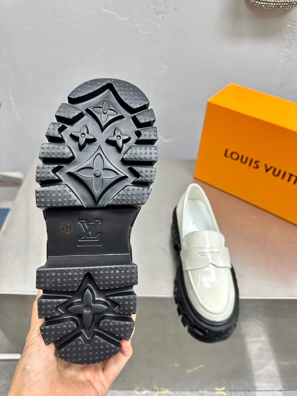 Louis Vuitton Lv Record Loafer White view 6