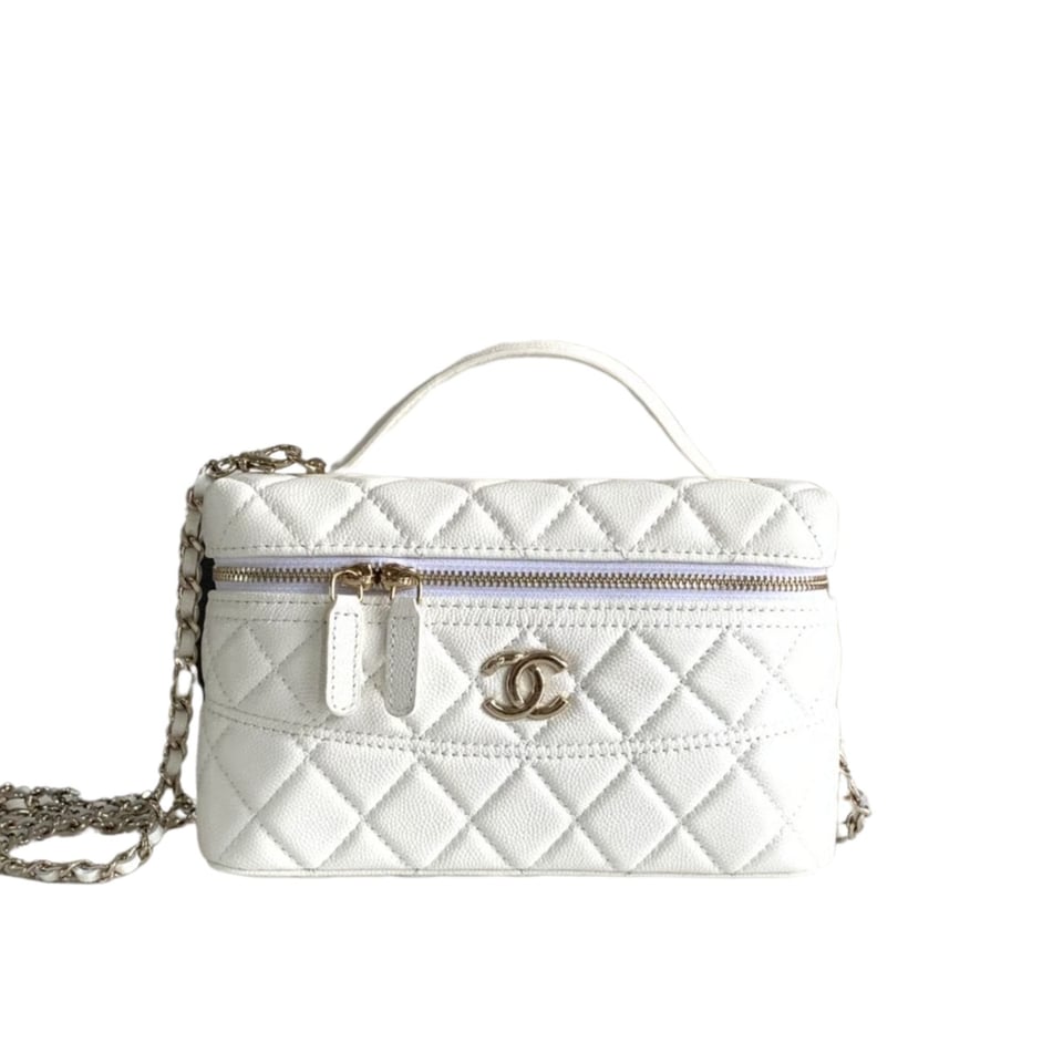 Chanel 25C Vanity Case White 20cm view 2