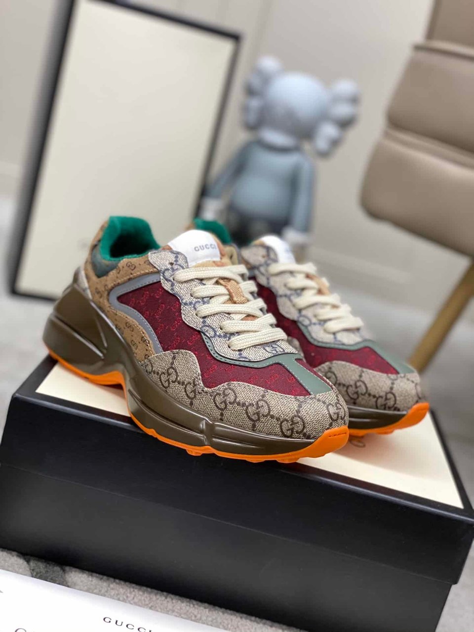 Gucci Women’S Gg Rhyton Sneaker ?619891 99Wg0-6060 view 9
